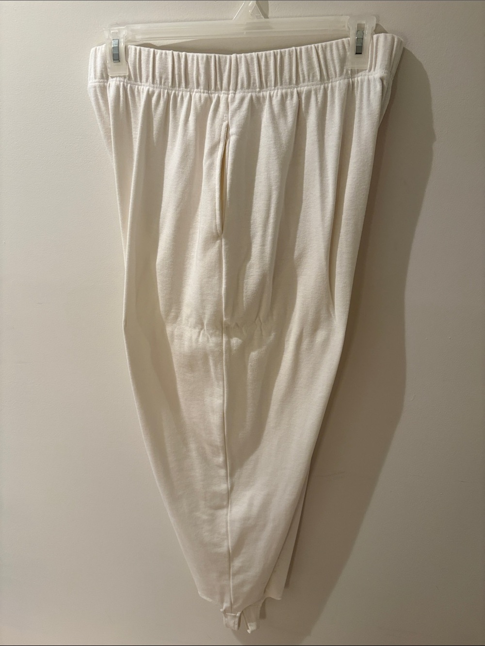 Cynthia Rowley Cream Elastic-Waist Lounge Trousers